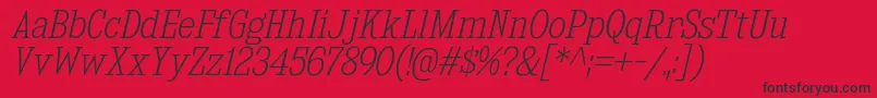 KingsbridgeScElIt Font – Black Fonts on Red Background