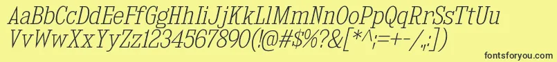 KingsbridgeScElIt Font – Black Fonts on Yellow Background