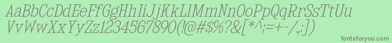 KingsbridgeScElIt Font – Gray Fonts on Green Background