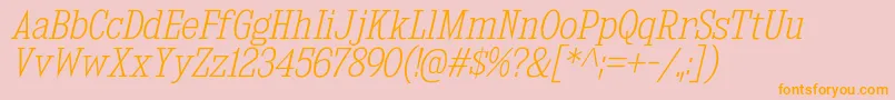 KingsbridgeScElIt Font – Orange Fonts on Pink Background