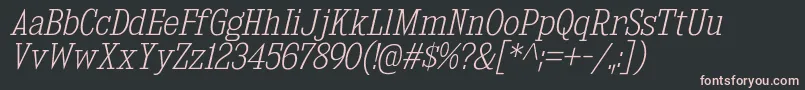 KingsbridgeScElIt Font – Pink Fonts on Black Background