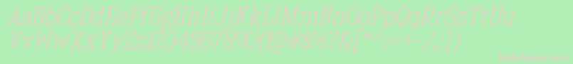 KingsbridgeScElIt Font – Pink Fonts on Green Background