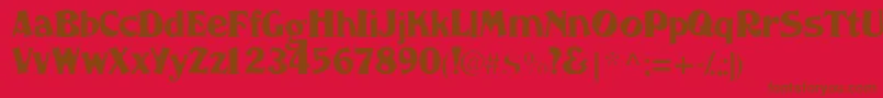 Nomadssk-fontti – ruskeat fontit punaisella taustalla