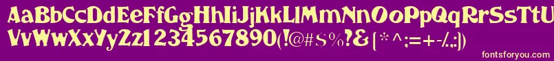 Nomadssk Font – Yellow Fonts on Purple Background