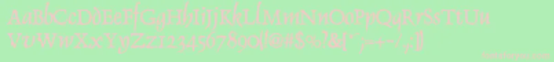 Skurri Font – Pink Fonts on Green Background