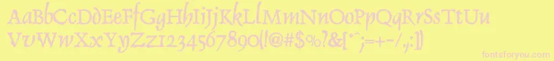 Skurri Font – Pink Fonts on Yellow Background