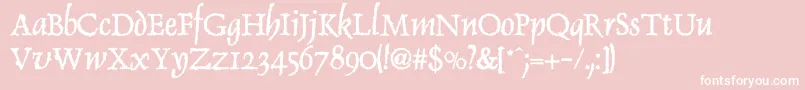 Skurri Font – White Fonts on Pink Background