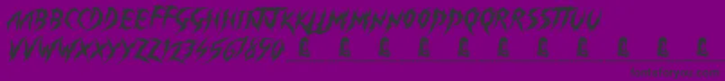 MinimumLoss Font – Black Fonts on Purple Background