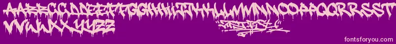 Justfist2 Font – Pink Fonts on Purple Background