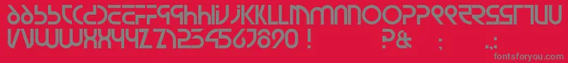 Newsiren Font – Gray Fonts on Red Background