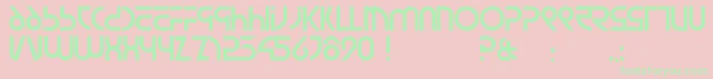 Newsiren Font – Green Fonts on Pink Background
