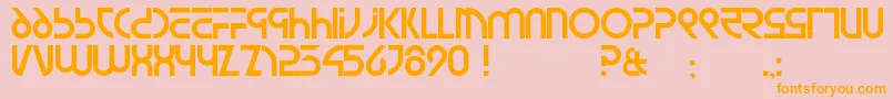 Newsiren Font – Orange Fonts on Pink Background
