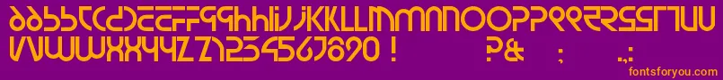 Newsiren Font – Orange Fonts on Purple Background