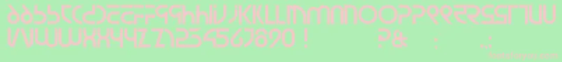 Newsiren Font – Pink Fonts on Green Background