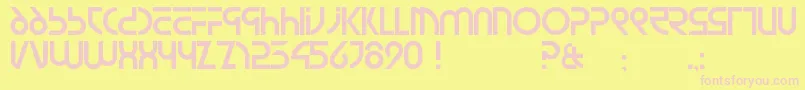 Newsiren Font – Pink Fonts on Yellow Background