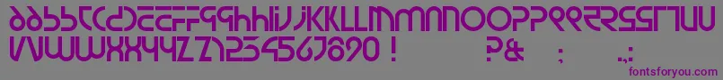 Newsiren Font – Purple Fonts on Gray Background