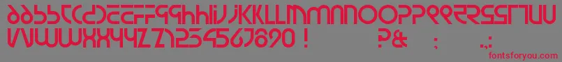 Newsiren Font – Red Fonts on Gray Background