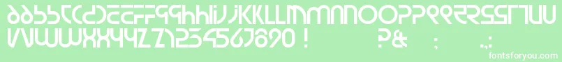Newsiren Font – White Fonts on Green Background