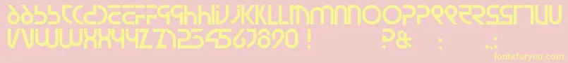 Newsiren Font – Yellow Fonts on Pink Background