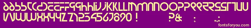 Newsiren Font – Yellow Fonts on Purple Background