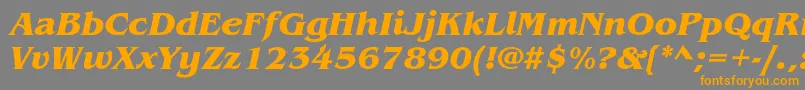 BenguiatstdBolditalic Font – Orange Fonts on Gray Background
