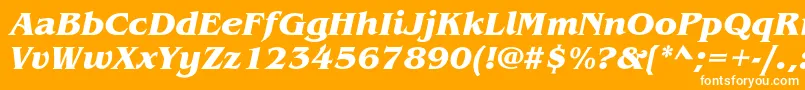 BenguiatstdBolditalic Font – White Fonts on Orange Background