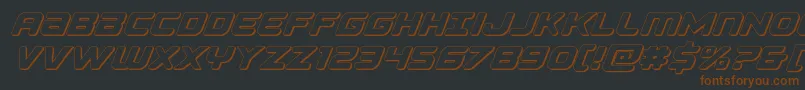 Шрифт Falconpunch3D – коричневые шрифты на чёрном фоне