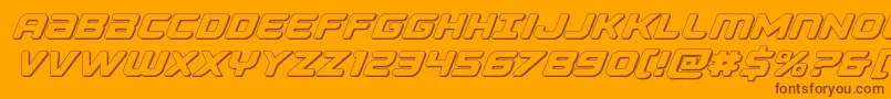 Falconpunch3D Font – Brown Fonts on Orange Background