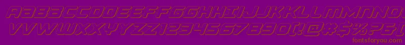Falconpunch3D Font – Brown Fonts on Purple Background