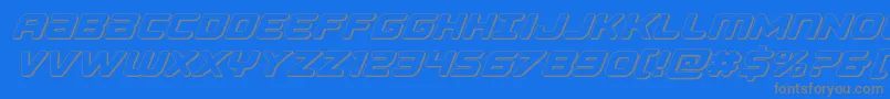 Falconpunch3D Font – Gray Fonts on Blue Background