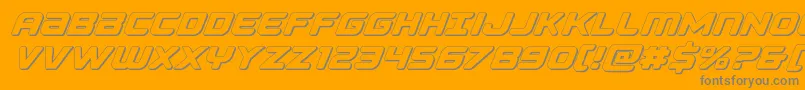 Falconpunch3D Font – Gray Fonts on Orange Background