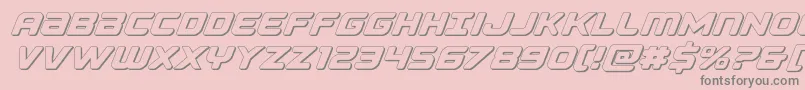 Falconpunch3D Font – Gray Fonts on Pink Background