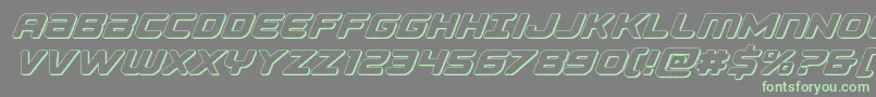 fuente Falconpunch3D – Fuentes Verdes Sobre Fondo Gris