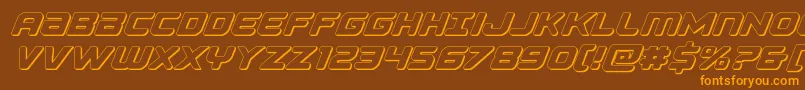 Шрифт Falconpunch3D – оранжевые шрифты на коричневом фоне