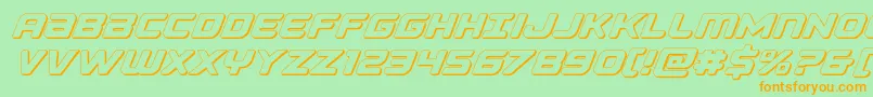 Falconpunch3D Font – Orange Fonts on Green Background
