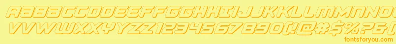 Falconpunch3D Font – Orange Fonts on Yellow Background