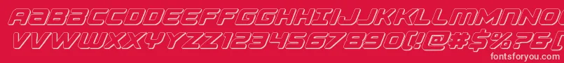 Falconpunch3D Font – Pink Fonts on Red Background