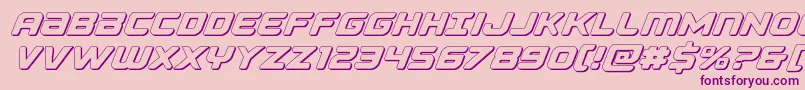 Falconpunch3D Font – Purple Fonts on Pink Background