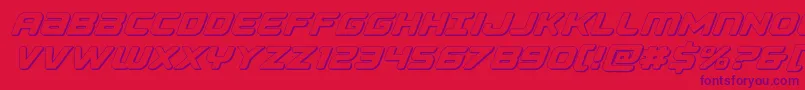 Falconpunch3D Font – Purple Fonts on Red Background
