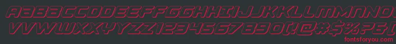 フォントFalconpunch3D – 黒い背景に赤い文字