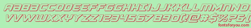 Falconpunch3D Font – Red Fonts on Green Background