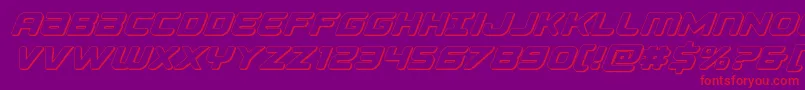 Falconpunch3D Font – Red Fonts on Purple Background