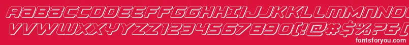Falconpunch3D Font – White Fonts on Red Background