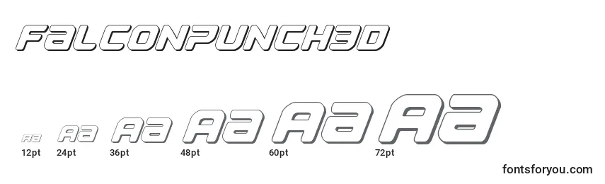 Размеры шрифта Falconpunch3D