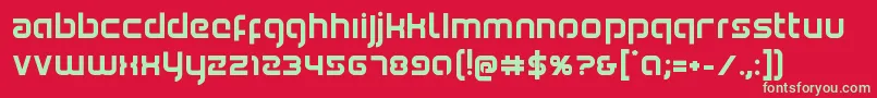 Youngerbloodbold Font – Green Fonts on Red Background