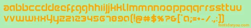 Youngerbloodbold Font – Orange Fonts on Green Background