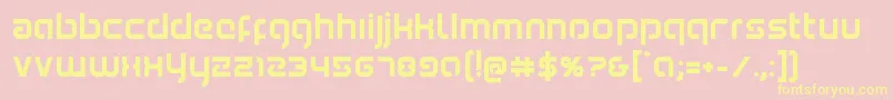 Youngerbloodbold Font – Yellow Fonts on Pink Background