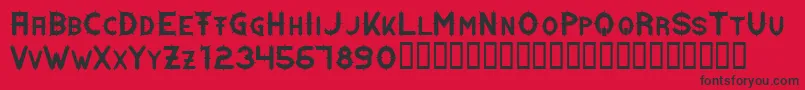 Dornen Font – Black Fonts on Red Background