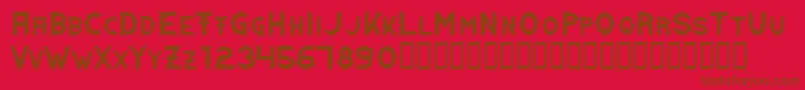 Dornen Font – Brown Fonts on Red Background