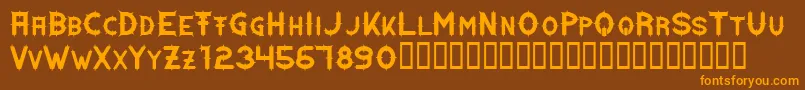 Dornen Font – Orange Fonts on Brown Background